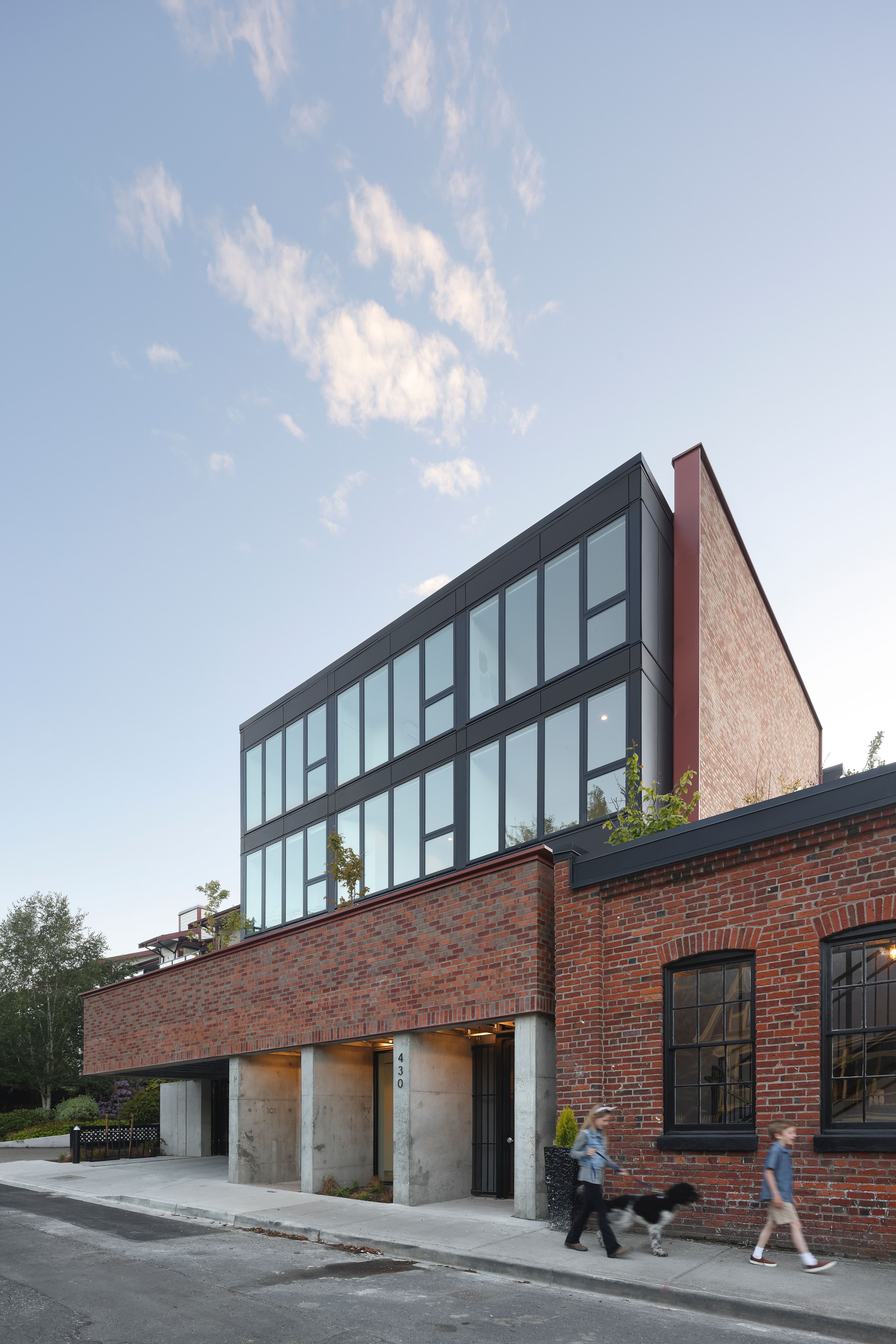 exterior of Aryze's Rotunda townhome development in Victoria, BC