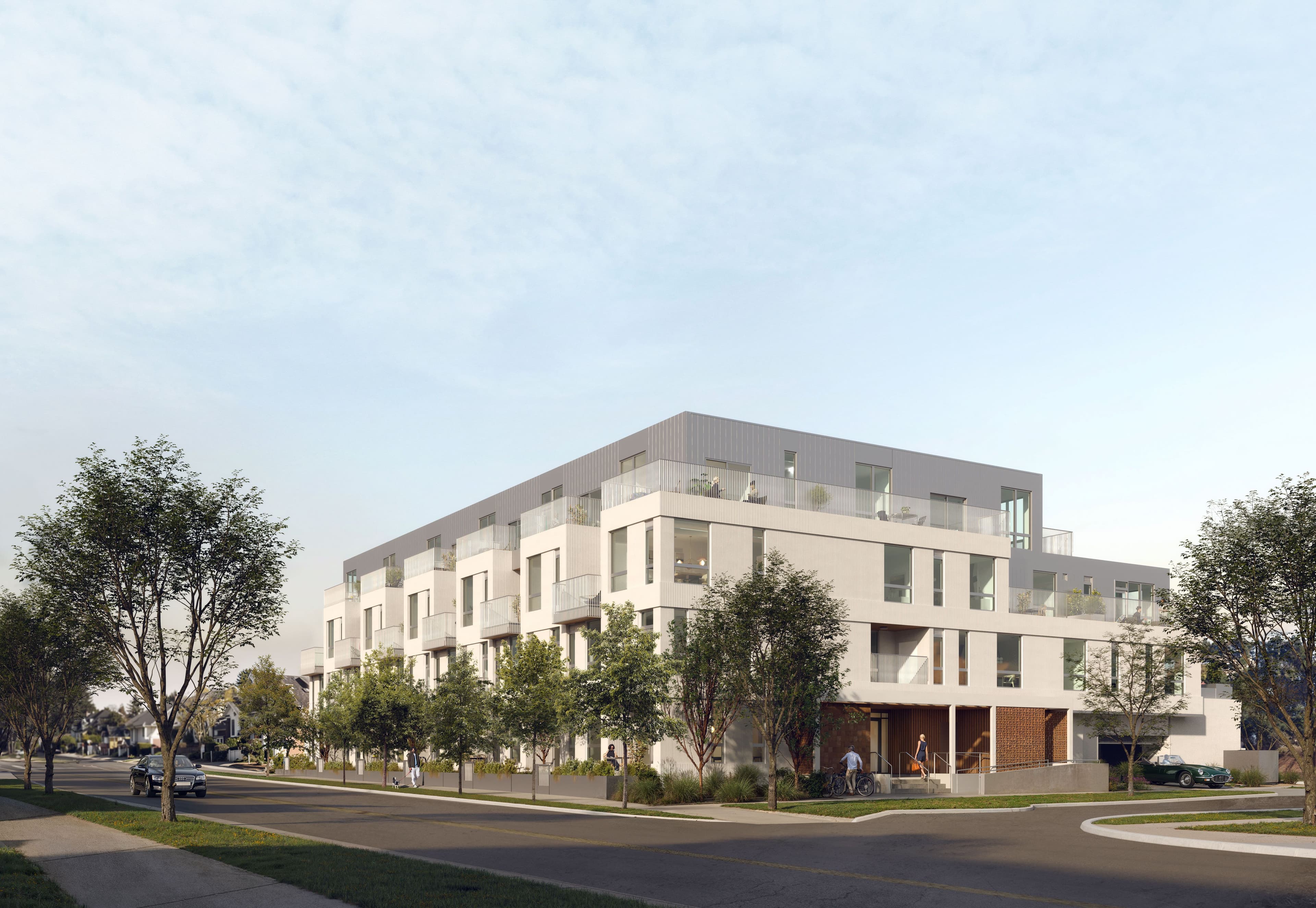 Rendering of Summerhouse—townhomes, condos and penthouses on Vancouver Island in Victoria, BC.