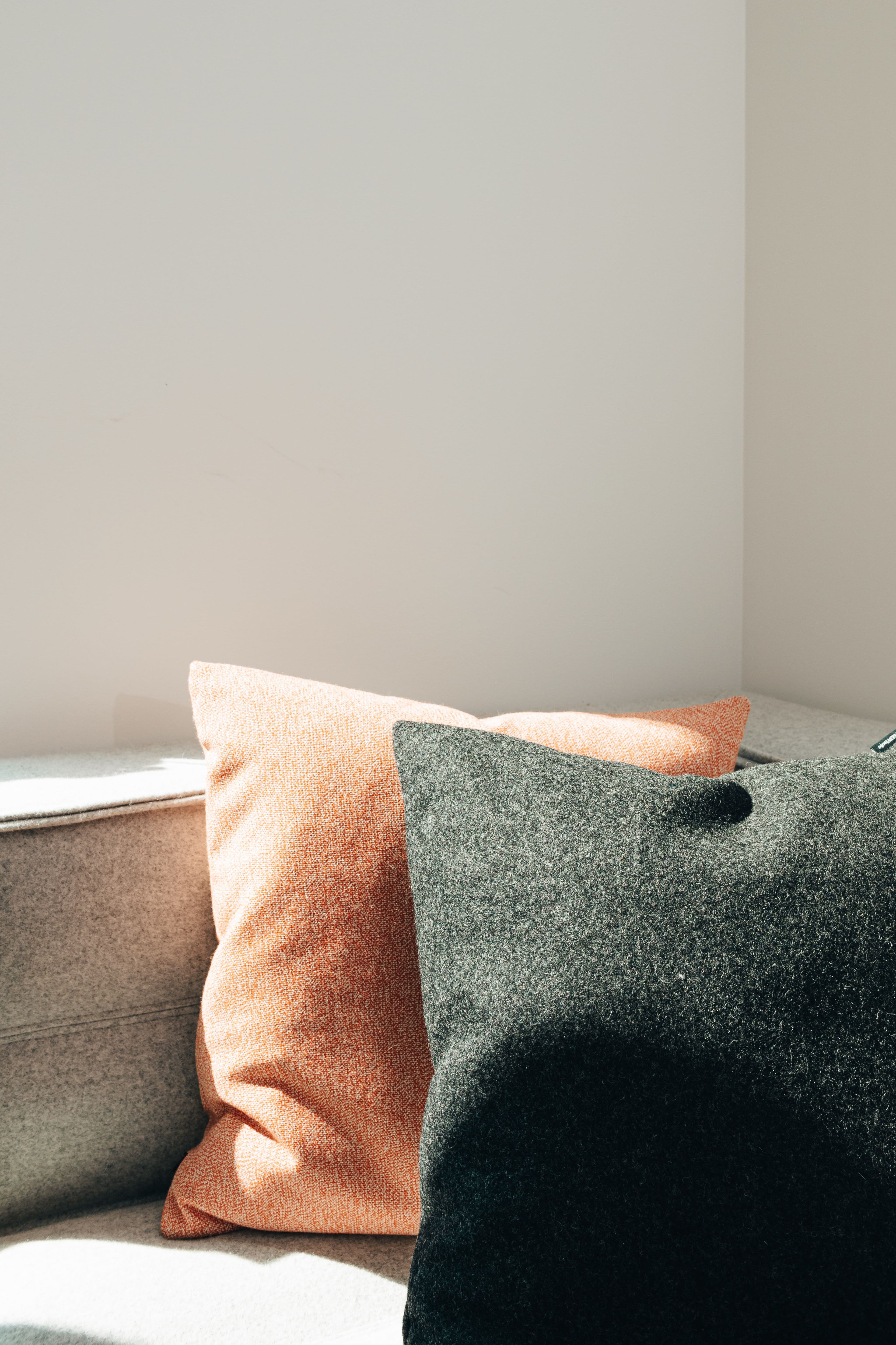 interior detail of couch with cushions in Aryze townhome development