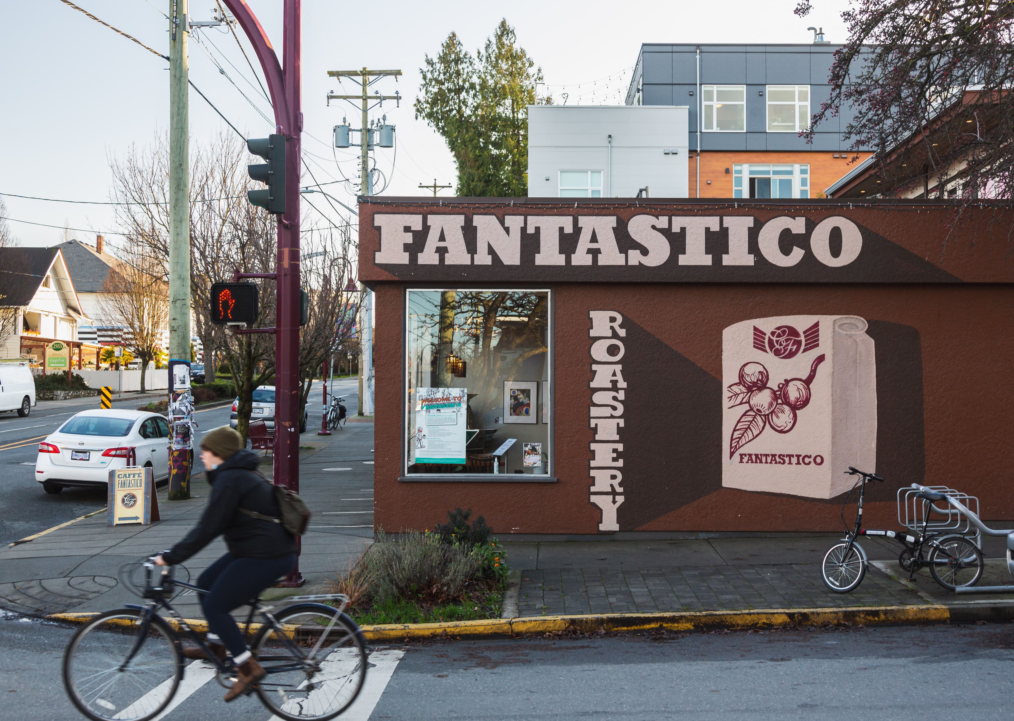 Cafe Fantastico coffee shop in Quadra Village, Victoria C