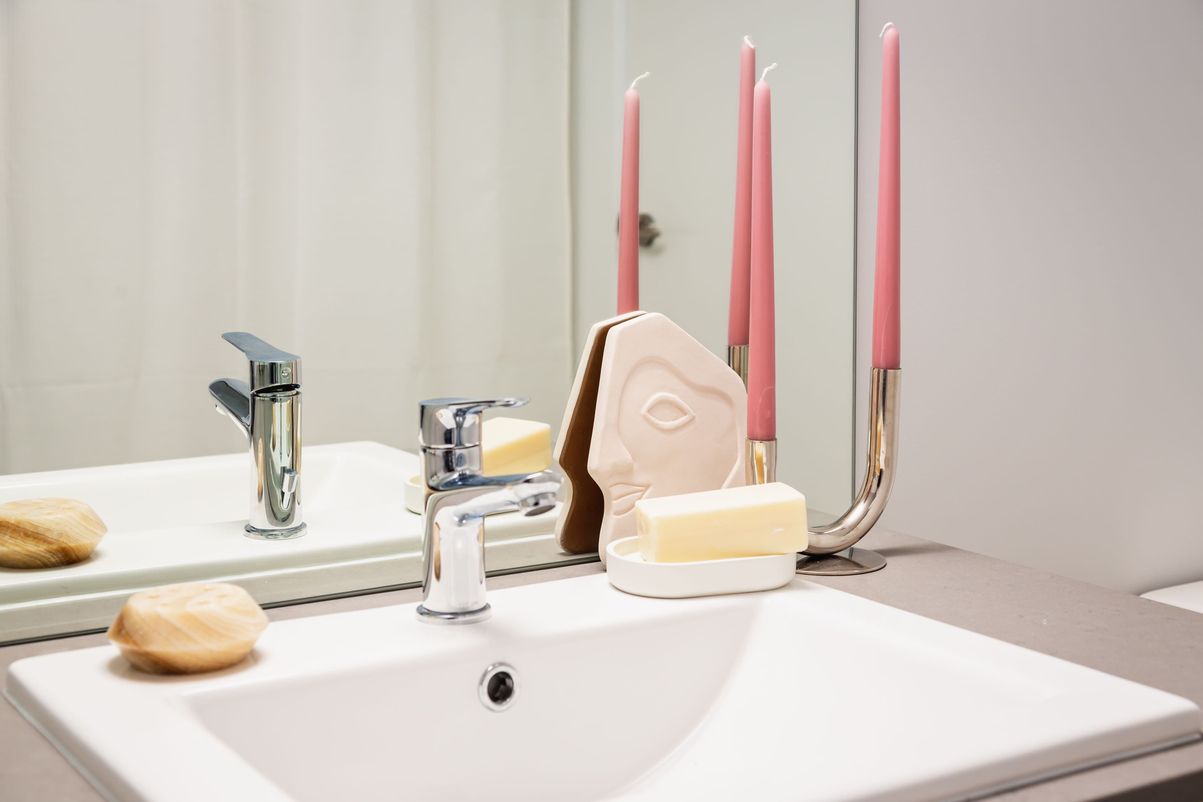 bathroom sink detail at Aryze's Ross Terrace rental apartment development